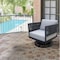 International Concepts Outdoor Patio Swivel Rocking Dining Chair with Cushion ODC-201SW - alternate 7